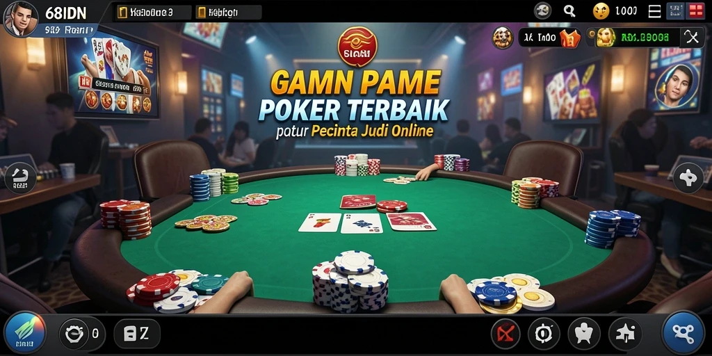 Tampilan gameplay Poker yang mendebarkan di 68IDN.