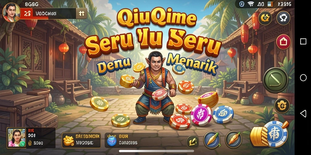 Tampilan gameplay seru dalam permainan QiuQiu 8G8G.