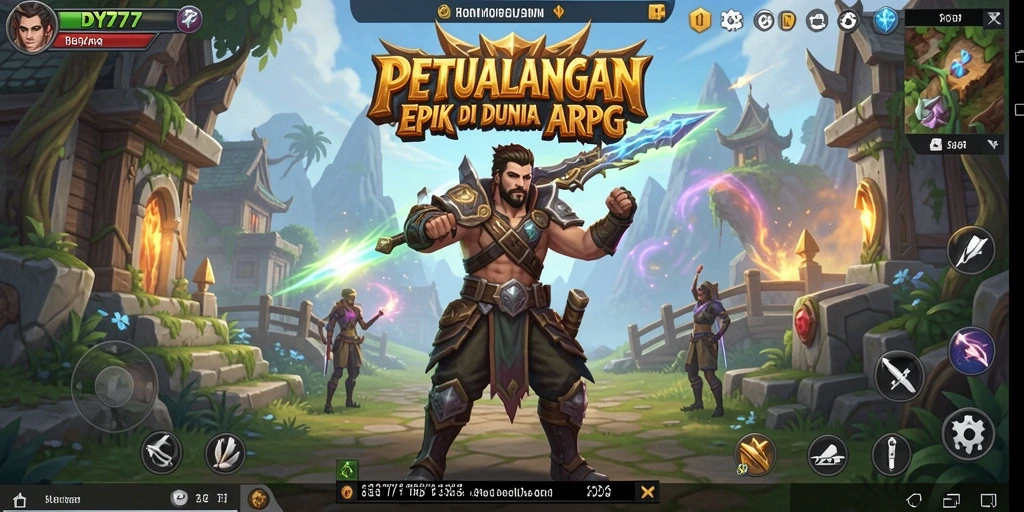 Tampilan gameplay menarik dalam dunia ARPG DY777.