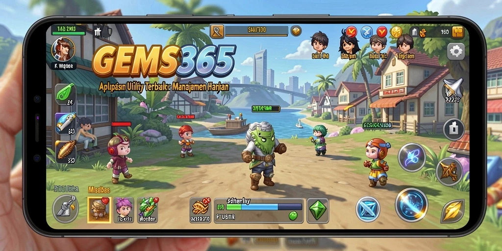Tampilan antarmuka GEMS365 yang sederhana dan fungsional.