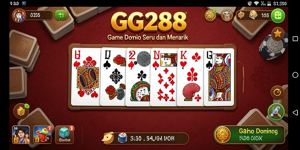 Tampilan gameplay seru dalam game Domino GG288.