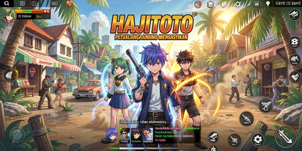 Tampilan gameplay <strong>HAJITOTO</strong> yang penuh warna dan dinamis.