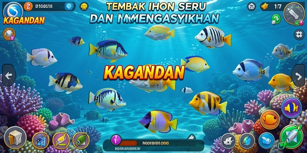 Tampilan gameplay KAGANDAN saat menangkap ikan.