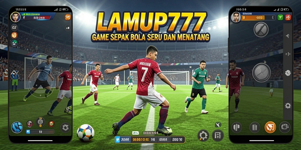 Tampilan gameplay sepak bola yang mendebarkan di LAMPU777.