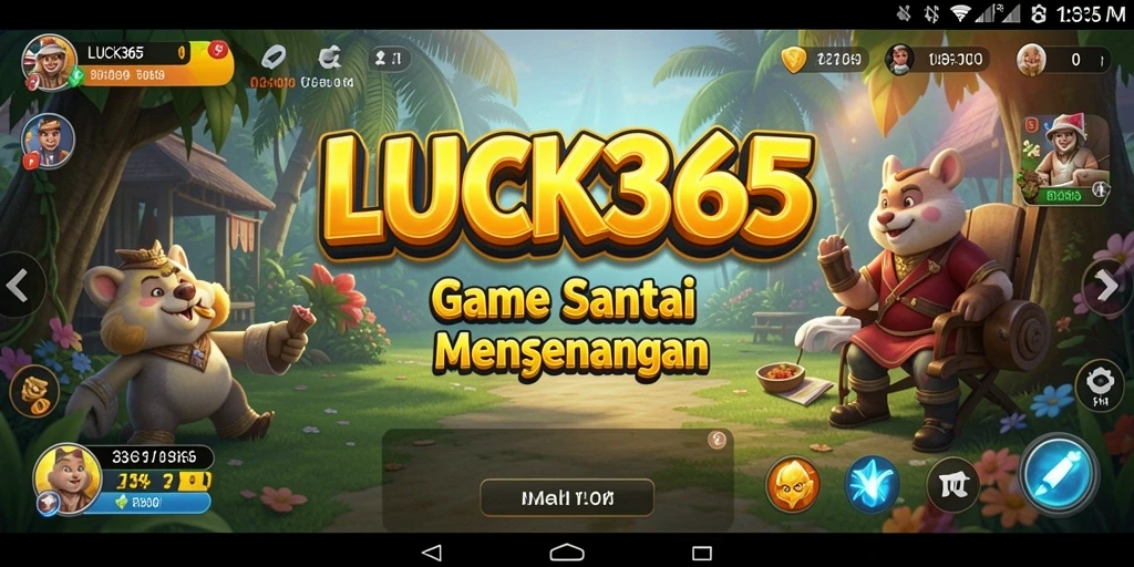 Tampilan gameplay LUCK365 yang penuh warna dan menyenangkan.