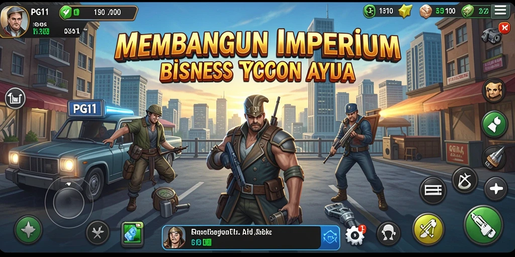 Tangkapan layar PG11 menunjukkan gameplay membangun bisnis yang menarik.