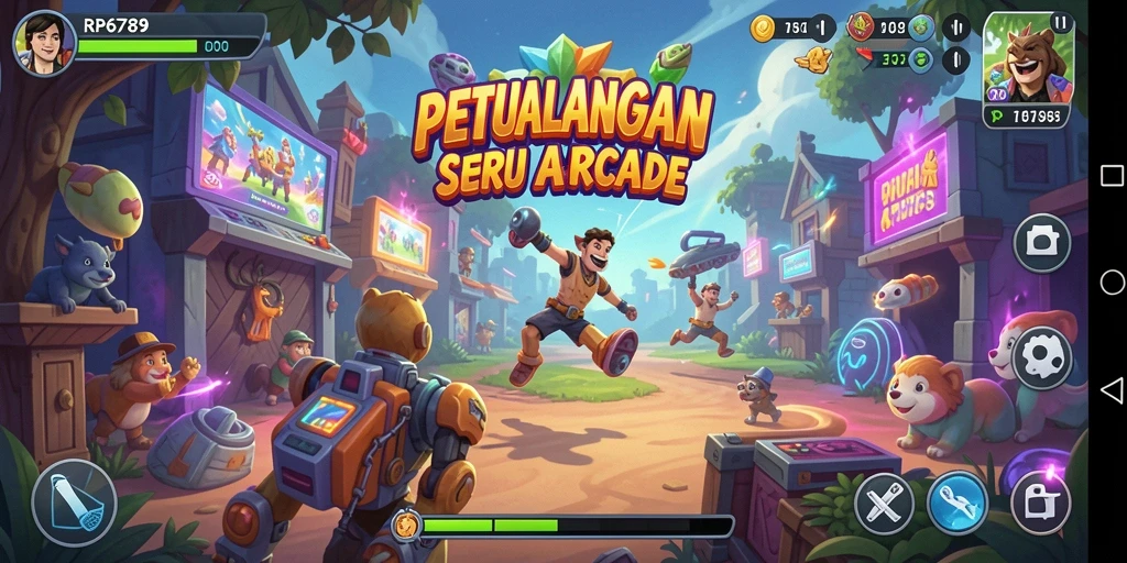 Screenshot gameplay RP6789 menampilkan aksi seru dalam dunia Arcade.