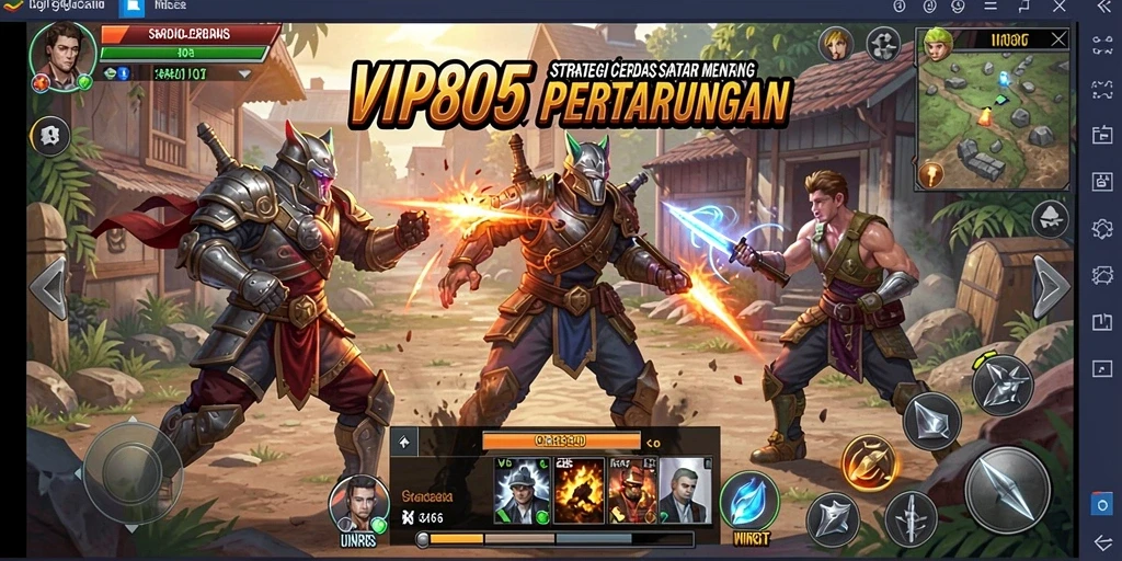 Screenshot VIP805 menampilkan serangan strategis yang mendebarkan.